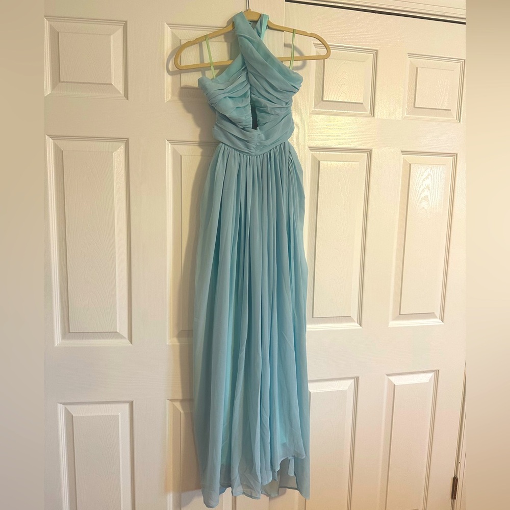 Light Blue High Neck Gown Size 2